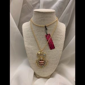 Betsey Johnson Necklace with Blingy Spider.
